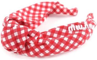 Miu Miu Pre-owned Accessories, female, Red, Size: ONE SIZE Pre-owned Fabric Hair Accessories