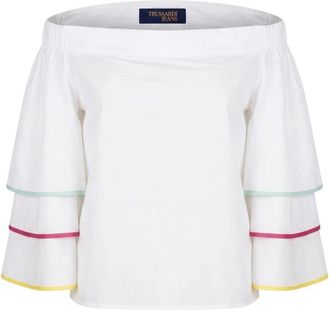 Trussardi Top Bardot - Blouses & Shirts - Mujer - Blanco - S