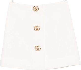 Gucci Wolrok - Dames - Korte rokken - Wit - M - Wol - Rokken