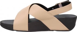 FitFlop Womens Lulu Cross Back-Strap Sandals In Latte Beige