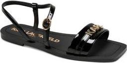 Karl Lagerfeld Miram Flat Strappy Sandal in Black at Nordstrom Rack, Size 7.5