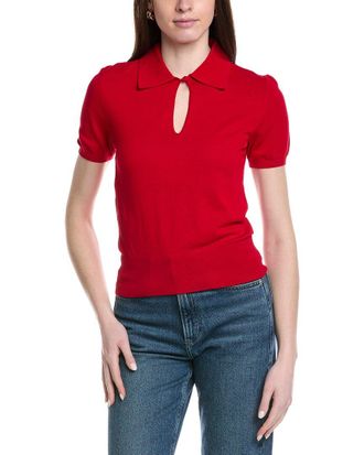 Frame Denim The Keyhole Polo Top