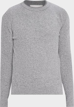 Neiman Marcus Men & apos;s Cashmere Pique Stitch Crewneck Sweater