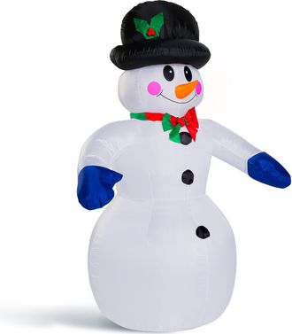 Deuba Mu&ntilde;eco De Nieve Inflable Xxl 240cm Decoraci&oacute;n Exterior De Navidad Luces Led Mu&ntilde;eco Hinchable