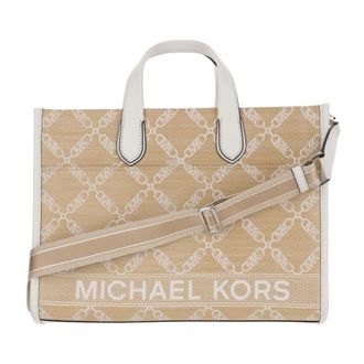 Michael Kors Tassen, Dames, Beige, ONE Size, Polyester, Stro Tassen met Logodetails