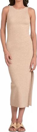 Elan Ribbed Knit Dress In Sand