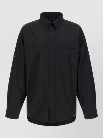 Balenciaga shirt featuring logo patch button collar