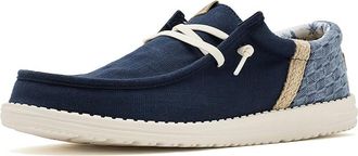 Hey Dude Wally Funk Summer Stitch Mens Shoes Navy Blazer/Multi : 10 M, Cotton