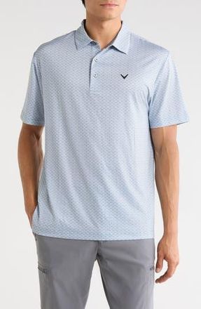 Callaway Chevron Foulard Print Short Sleeve Polo in Flint Stone at Nordstrom Rack, Size Xx-Large