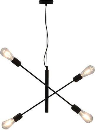 vidaXL L&aacute;mparas De Techo Con Bombillas De Filamento 2 W Negro E27 Vidaxl