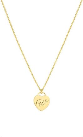 Set & Stones Alice Initial Heart Necklace in Gold /W at Nordstrom