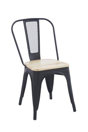 Regalos Miguel Packs Sillas Comedor - Pack 4 Sillas Valix Madera Natural - Negro Mate