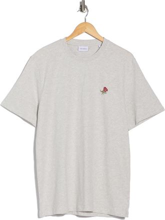 Les Deux Clyde Embroidered T-Shirt in Snow Melange at Nordstrom Rack, Size Large