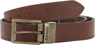 Barbour Accessoires, Heren, Bruin, M, Katoen, Omkeerbare Tartan Leren Riem