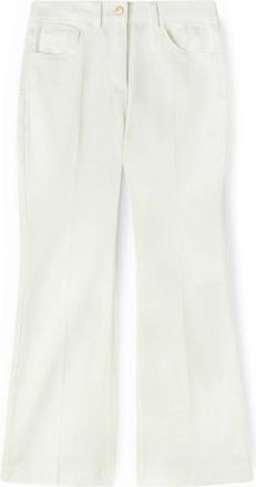 Motivi Kick Flare Drill Pants - Dames - Vrijetijds broeken - Wit - S - Katoen - Broeken