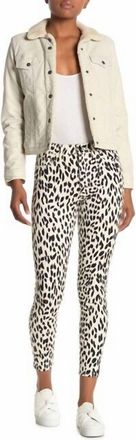 Joe's Charlie High Rise Leopard Print Coated Skinny Jeans In White, Black