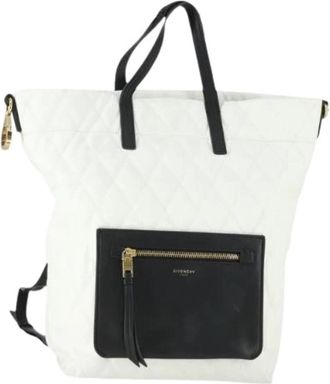 Givenchy Pre-owned Leren Rugzak - Dames - Vintage Rugzakken - Wit - ONE Size - Leer - Vintage