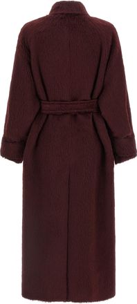 Max Mara Womens Bordeaux Wool Coat Clothing