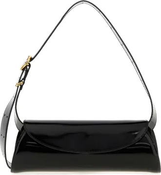 Jil Sander Tassen, Dames, Zwart, ONE Size, Leer, Cannolo Small Shoulder Bag