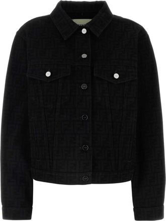 Fendi Black FF denim jacket