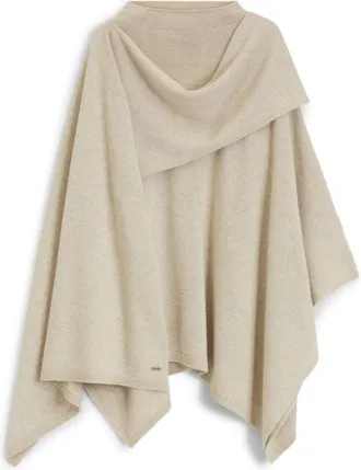 BOSS Poncho with integrated scarf detail