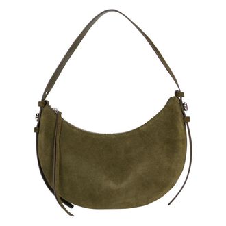 Tory Burch Romy Half Moon Tas - Dames - Tassen - Groen - Maat: ONE Size Zijde