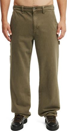 Cotton On Mens Baggy Worker Pant in Military at Nordstrom, Size 32