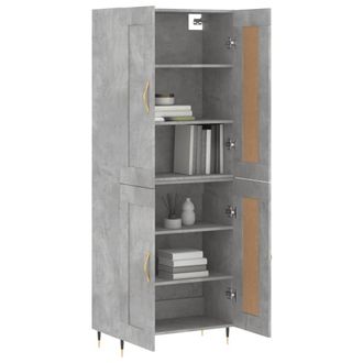 Berkfield Home Highboard Concrete Grey 69.5x34x180 cm Engineered Wood