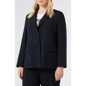 Marina Rinaldi Vento Side Slit Jacket in Midnight Blue at Nordstrom, Size 22W