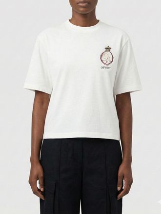 Off-white T-shirts in cotone con stampa Corona Off-white