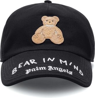 Palm Angels Bear In Mind cap - men - Cotton/Cotton/Polyester - One Size - Black