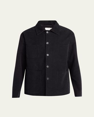 The Row Mens Kian Cotton Moleskin Shirt Jacket