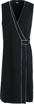 Karl Lagerfeld Wrap Dress W/ Contrast Piping