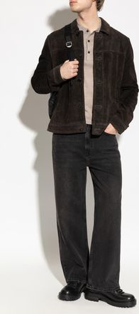 AllSaints Suede Jacket Nates, Mens, Brown