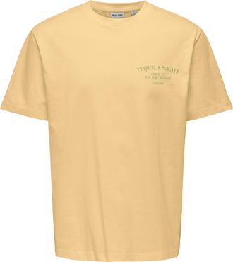Only & Sons T-Shirt ONLY & SONS ONSFRED LIFE RLX SS PRINT TEE NOOS, Herren, Gr. XXL, sunlight print:tequila night, Jersey, Obermaterial: 100% Baumwolle, bedruckt,