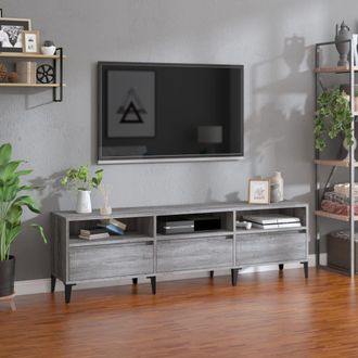 vidaXL Vidaxl - Mueble Para Tv Madera Contrachapada Gris Sonoma 150x30x44,5 Cm