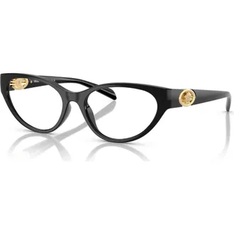 Versace 54mm Cat Eye optical glasses in Black at Nordstrom