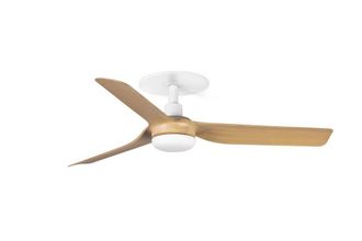 Netlighting Mini Punt Recessed 90cm Ceiling Fan Matt White Maple Blades