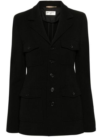Saint Laurent Saharienne four-pocket blazer - Black