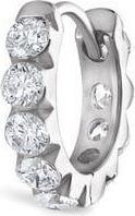 Maria Tash Single Large Invisible Set Diamond Hoop Earring in White Gold at Nordstrom, Size 6.5