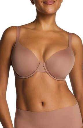 Spanx Lightly Lined Underwire T-Shirt Bra in Cinnamon at Nordstrom, Size 34Ddd