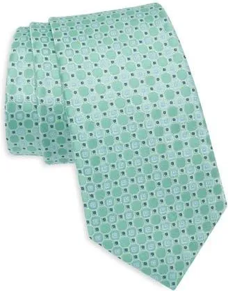 Tommy Hilfiger Duke Geometric Tie in Green at Nordstrom Rack