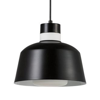 Nordlux L&aacute;mpara colgante n&oacute;rdico con pantalla de metal negro y esfera cristal