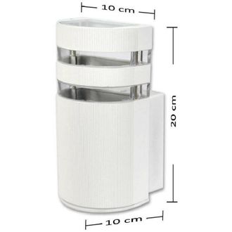 Trade Shop Trade Shop Traesio - Trade Shop - Applique A Parete Per Esterno Luce Lampada Muro Moderna Giardino Terrazzo Es17 - Blanco