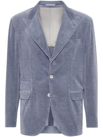 Brunello Cucinelli Blazer a coste - Blu