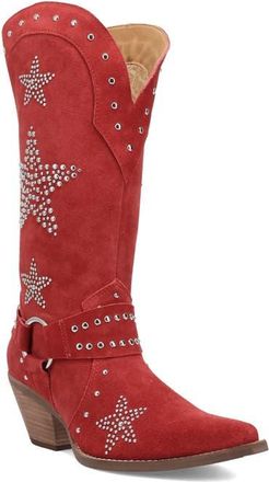 Dingo Lucky Stars Knee High Western Boot in Red at Nordstrom, Size 9.5