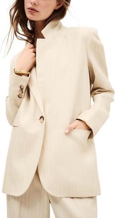 BA&SH Poy Linen-Blend Blazer