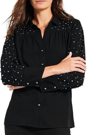 Nic+Zoe Constellation Shirt In Black Onyx