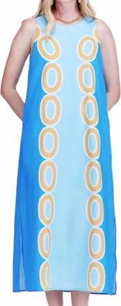 Jade Yoga The Palm Springs Pop Midi Dress In Blue