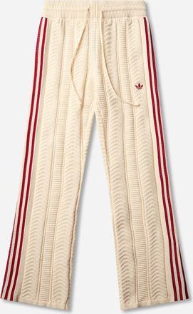 adidas Women s SST Wide Leg Track Pants Warm Vanilla / Team Victory Red